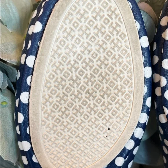 Tory Burch Minnie Travel Ballet with logo Napa leather Polka Dot Flats - Picture 10 of 16